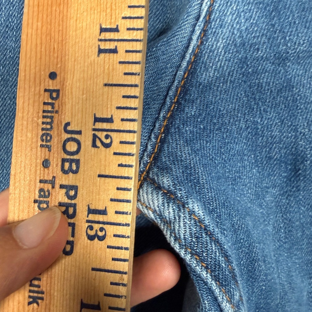 New LOGO by Lori Goldstein Plus Size 20W Tall Jeans Indigo Seamed Cropped Pocket - Picture 8 of 10